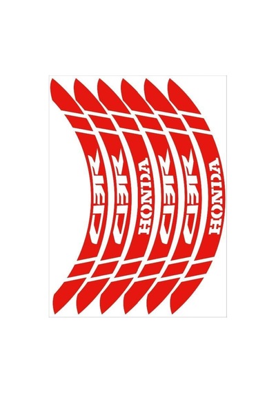 Yeni Özel Motosiklet Jant Şeridi Reflektör Kırmızı Geniş Cbr Uyumlu Sağ-sol/ön-arka