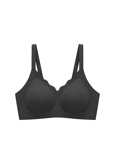 Cottonhill Seamless Bra - Smooth Siyah Lazer Kesim Balensiz Ayarlanabilir Askılı Dikişsiz Kadın Sütyen