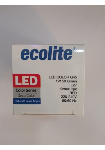 Ecolite Led Color G45 Kırmızı 1w E27 Gece Lambası 3'lü Paket