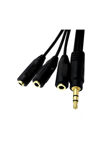 Speeduf 5+1 Ses Sistemi Bağlantı Aux Kablosu 1 Erkek 3 Dişi