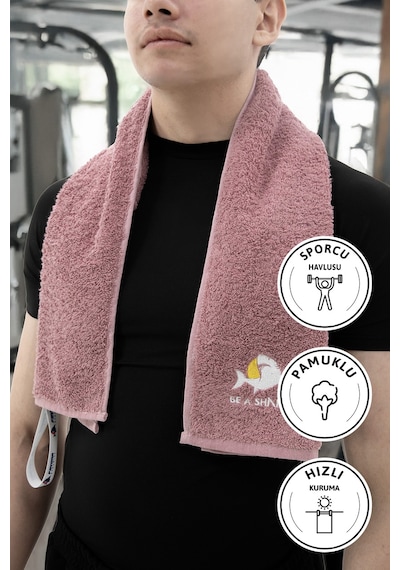 Sporcu Antrenman Havlusu Gym Fitness Plates Boks Tenis Spor Havlu Mürdüm