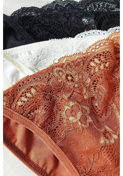 Sensu Kadın Ipli Dantelli Slip 5'li Külot Set Karışık Renkler Kts3063 Karışık