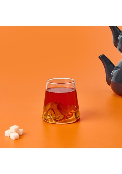 Cheff Star İçi Buz Dağı Kabartmalı Bardak - Şeffaf - 400 Ml Renkli