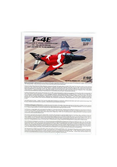 Ht077 1/48 Ölçek F-4e Phantom Iı Terminatör, 50.yıl Kutlaması Maketi