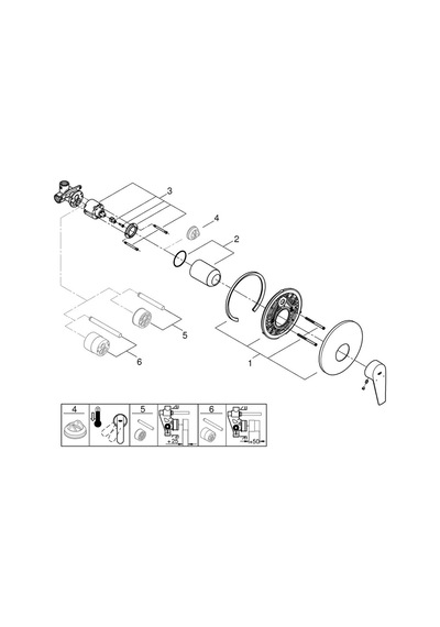 Grohe Bauedge Tek Kumandalı Duş Bataryası - 29078001