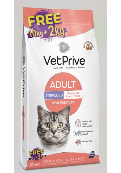 Vet Prive Kısır Somon 10+2kg Bonus Paket