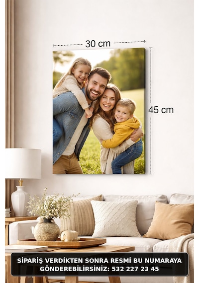 Kişiye Özel Fotoğraflı Kanvas Tablo Duvar Dekoru 30x45