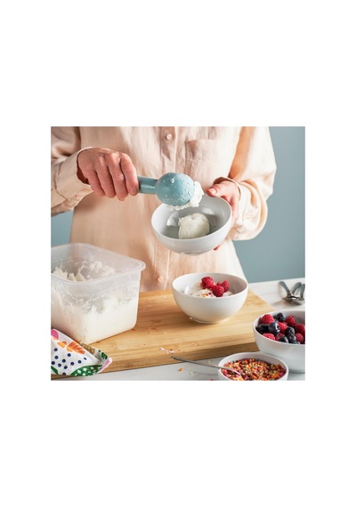 Dondurma Kaşığı, Açık Turkuaz, 18 Cm Açık Bej