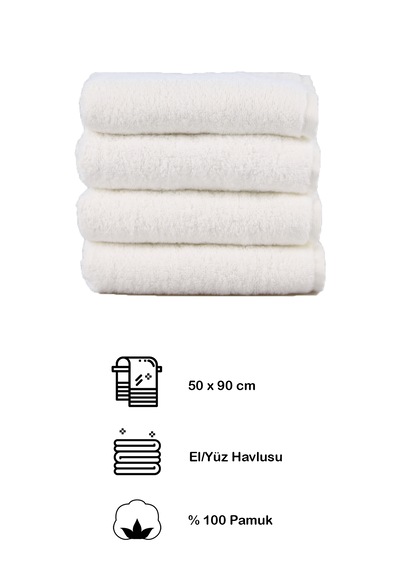 Otel Serisi Dörtlü El/yüz Havlusu 50 x 90 CM