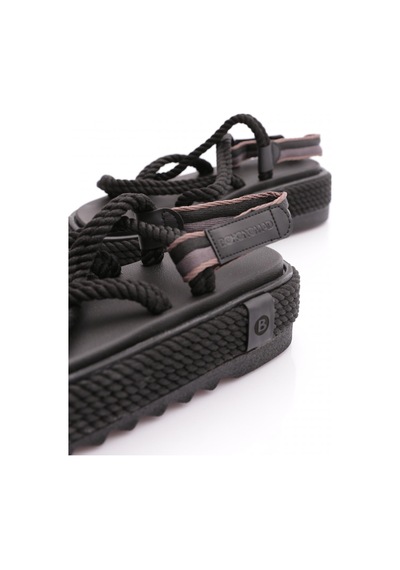 Nomadic Republic Chunky Platform Kadın Halat Sandalet Siyah
