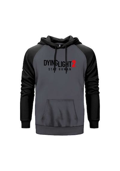 Dying Light 2 Logo Gri Renk Reglan Kol Sweatshirt Gri