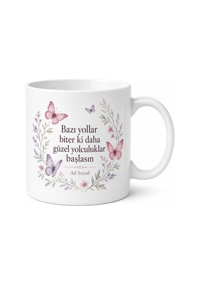 Sevgilisinden Ayrılan Arkadaşa Yeniden Doğuş Daha İyilerine Layık Hediye Kupa Bardak Beyaz / Çok Renkli