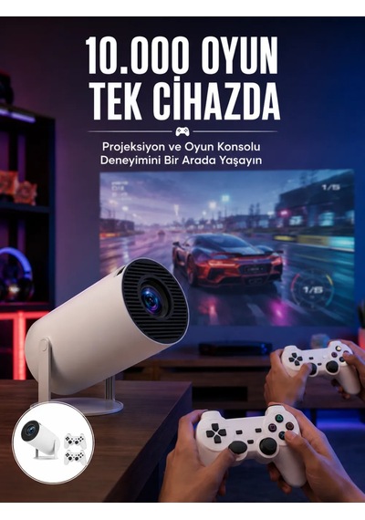 Astraltech Projeksiyon Cihazı Video Oyun Konsolu 8 Gb Hafıza Lcd Ekran Kumandalı Yeni Nesil