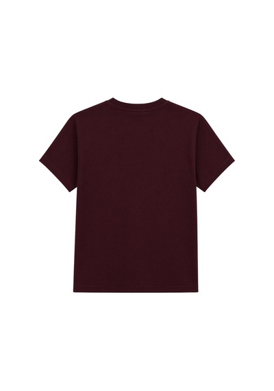 Mixray 2101 Kadın Bisiklet Yaka Soft Oversize Basic Modal T-shirt Bordo