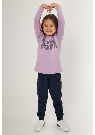 U.S. Polo Assn. U.s. Polo Assn Scaly Lila Kız Çocuk Uzun Kol Pijama Takım Lila