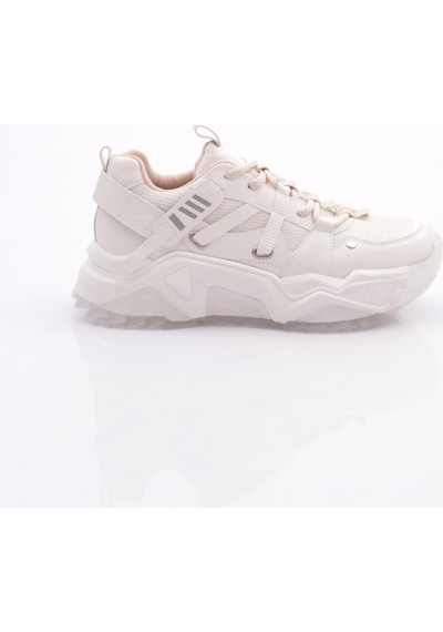 Dgn 65160 Kadin Bağcikli Sneaker Ayakkabi 65160-2027-R10780 Beyaz - Ten