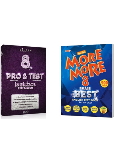 Pro&test Soru Bankası 8.sınıf Ingilizce + More & More 8 Fame The Best English Test Book