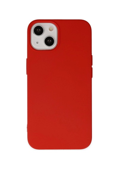 iPhone Uyumlu 14 Plus Kılıf Nano İçi Kadife Silikon - Kırmızı