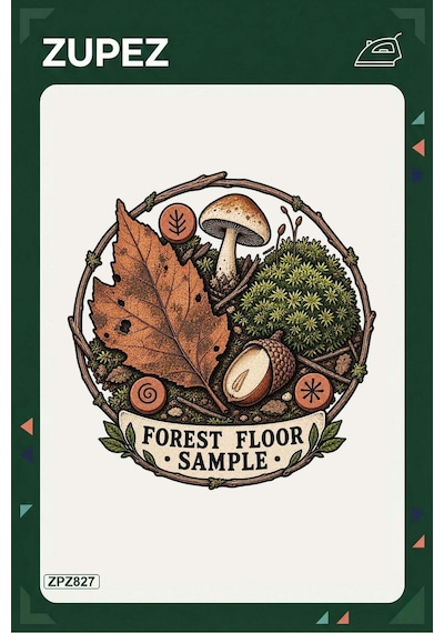 Zpz827 Forest Floor Sample Ütüyle Uygulanabilir Transfer Baskı - 911529827