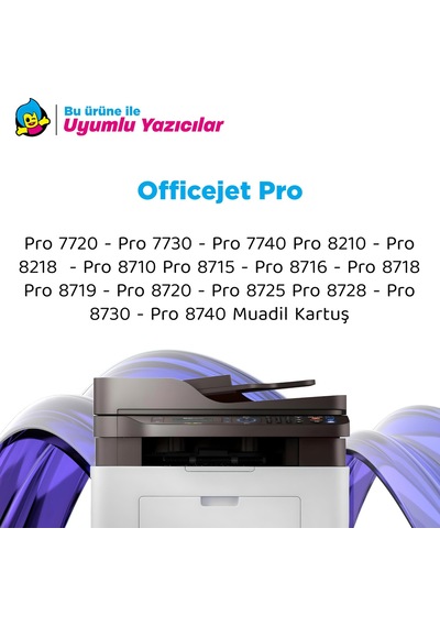 Hp Officejet Pro 8740  Uyumlu Kartuş Takımı