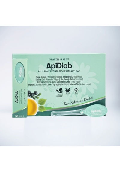 Apimedicine Apidiab Premium Ballı Bitki Ekstrakt Çayı 12 Adet - Pratik Kaşık Form Yoğun Formül Bitki Çayı