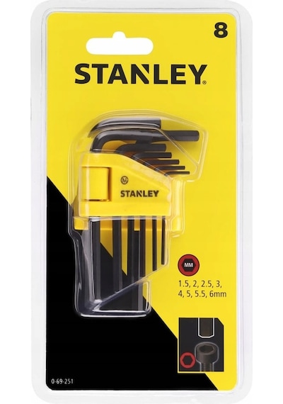 Stanley 0-69-251 Allen Anahtar Takımı 8 Parça