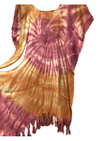 Azrua Batik Şal Elbise, Mükemmel Incelikte,Batik Elbise Çok Renkli