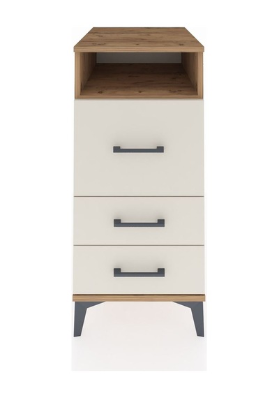 Kronos Komodin Tek Raflı 3 Çekmeceli 44x59x96 Çam-aytaşı Çam