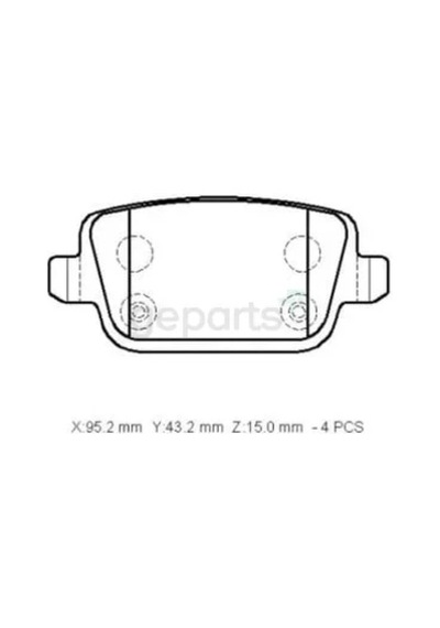 Arka Fren Balatası 2.0/2.5 Tdci Disk 95,2x43,2x15 Bramax Ford Kuga - 2008-2012