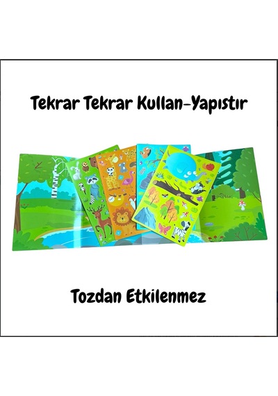 Tekrar Tekrar Kullanılabilen Sticker Seti Space
