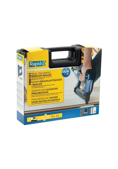 Tr Pbs121 Havalı Zımba Ve Çivi Tabancası, 12-30mm Zımba, 15-30mm Başsız Çivi, Mavi