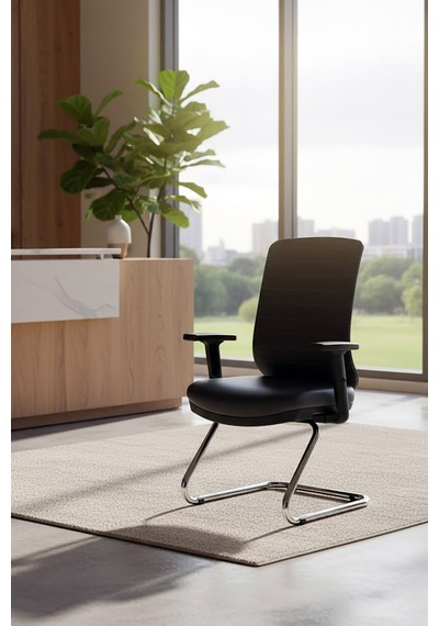 Ofisbazaar Up Deri Misafir Koltuğu Ergonomik Toplantı Ve Bekleme Koltuğu Martin 06- Gri Deri Gri Ofisbazaar Up Deri Misafir Koltuğu Ergonomik Toplantı Ve Bekleme Koltuğu Martin 06- Gri Deri Gri