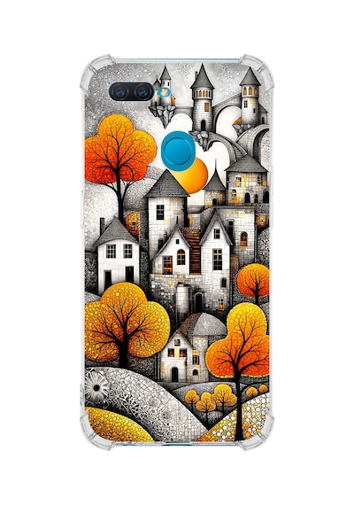 Printify Oppo Ax7 İle Uyumlu Düşlerin Dansı Serisi Göçebe Şatolar Tasarımlı Uv Baskılı Köşe Korumalı Antişok Kılıf Şeffaf