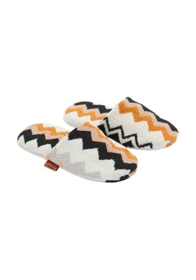 Missoni Home Lüks Pamuklu Banyo Terliği, Yumuşak Doku, Ikonik Zigzag Desen, Unisex Konfor Çok Renkli Missoni Home Lüks Pamuklu Banyo Terliği, Yumuşak Doku, Ikonik Zigzag Desen, Unisex Konfor Çok Renkli