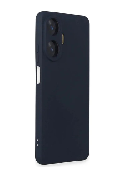Jenerik Realme C55 Kılıf Nano İçi Kadife Silikon - Lacivert
