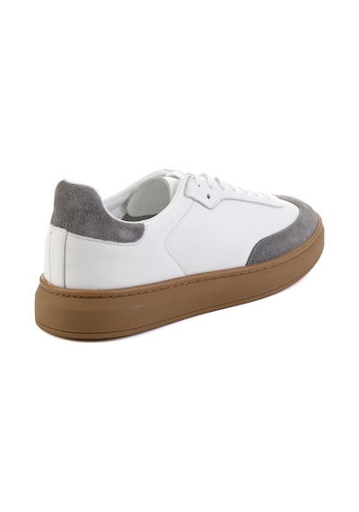 Gri Hakiki Deri Erkek Sneaker E01442421502 Gri