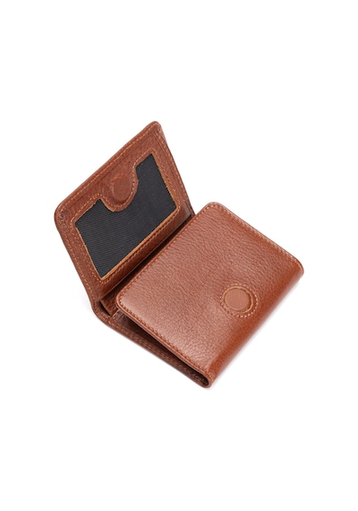 Newish Polo Erkek Hakiki Deri Mıknatıslı Kartlık Ve Cüzdan - New420 Taba