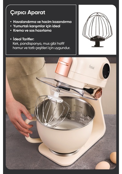 Fressi Allegro FR-SM2503 1500 W 5 lt Hamur Yoğurma Makinesi