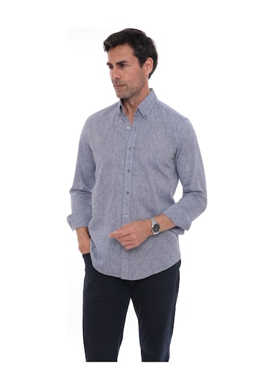 Slim Fit Uzun Kol Yaka Düğmeli Nefes Alan Keten Hediye Kutulu Erkek Gömlek Fs-004548 - İndigo-3228 Indigo Slim Fit Uzun Kol Yaka Düğmeli Nefes Alan Keten Hediye Kutulu Erkek Gömlek Fs-004548 - İndigo-3228 Indigo