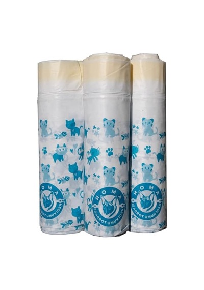 Kedi Kumu Torbası, 3'lü Paket, 85x50 Cm Açık Gri
