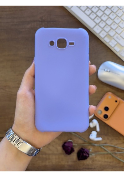 Samsung J7 2015 Uyumlu Kamera Korumalı Darbeye Dayanıklı Renk Atmayan Fab Silikon Kılıf Lila