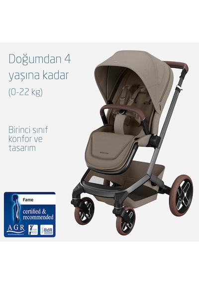 Maxi-Cosi Fame Portbebeli LED Işıklı Entegre Telefon Şarj Üniteli Premium Bebek Arabası Twillic Truffle