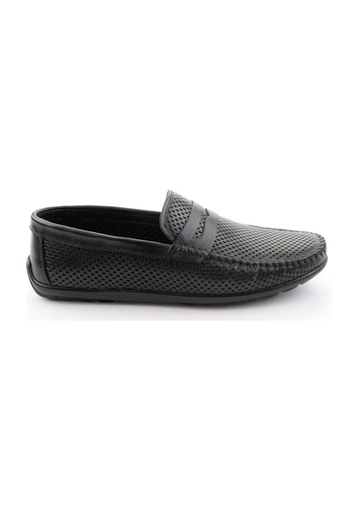 Siyah Hakiki Deri Erkek Loafer Ayakkabı E01697033003 Siyah