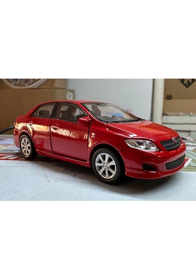Oyuncak Metal Model Araba 1/36 Çek Bırak 2009 Toyota Corolla Kırmızı