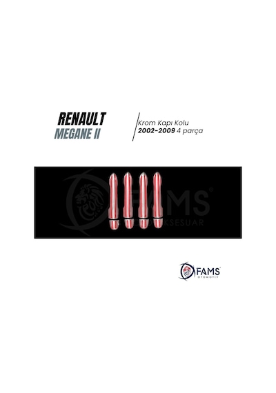 Renault Megane 2 Krom Kapı Kolu 4 Kapı 2002-2009 P.çelik Aksesuar