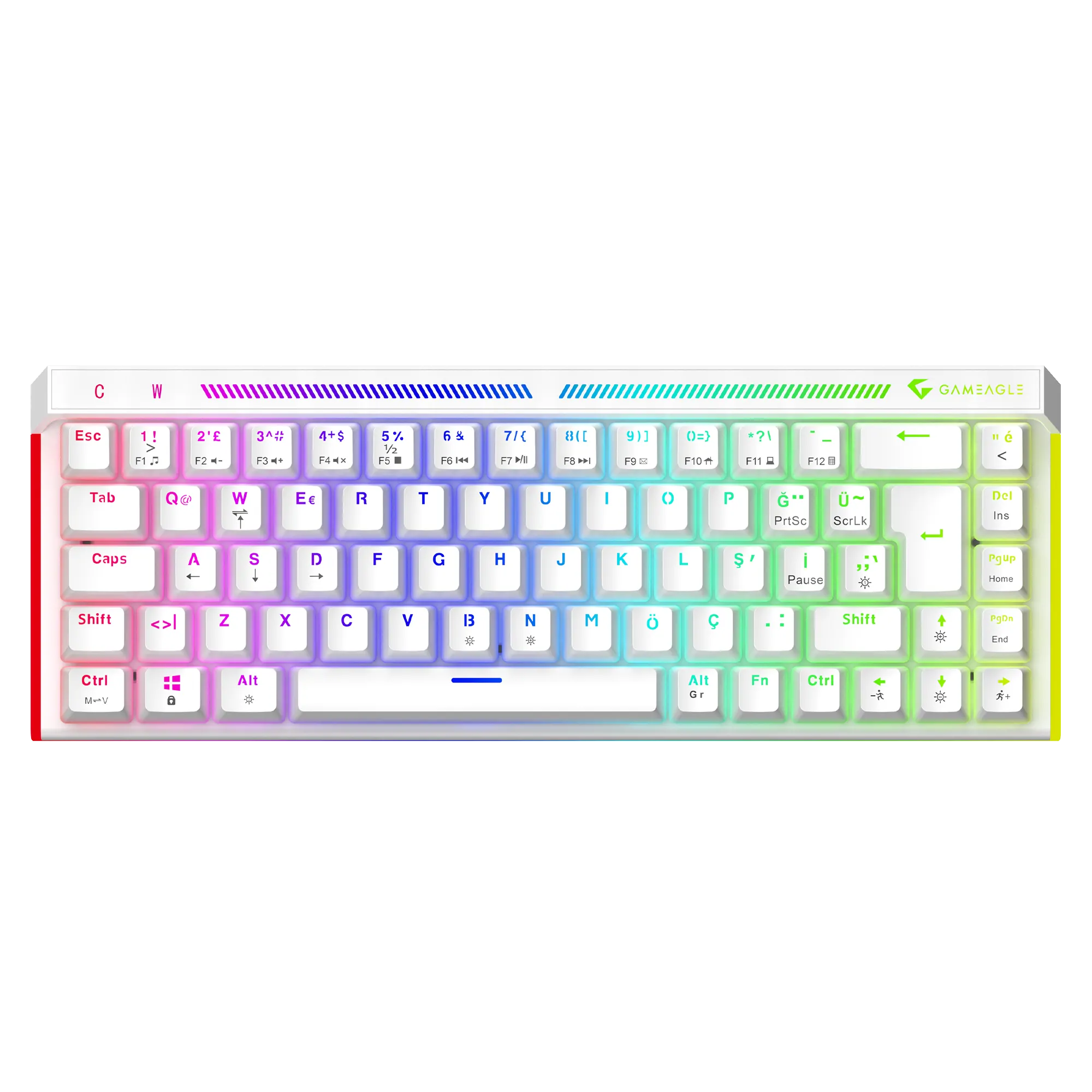 Nebula Red Switch Rgb Mekanik Klavye Full Anti-ghosting Kompakt Gaming Klavye Souble Shot Oyuncu Klavyesi %65 Türkçe Q