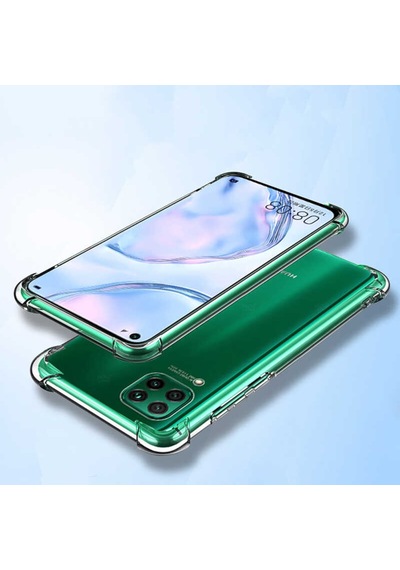 Huawei P40 Lite Kılıf Şeffaf Nitro Anti Shock Kapak Renksiz