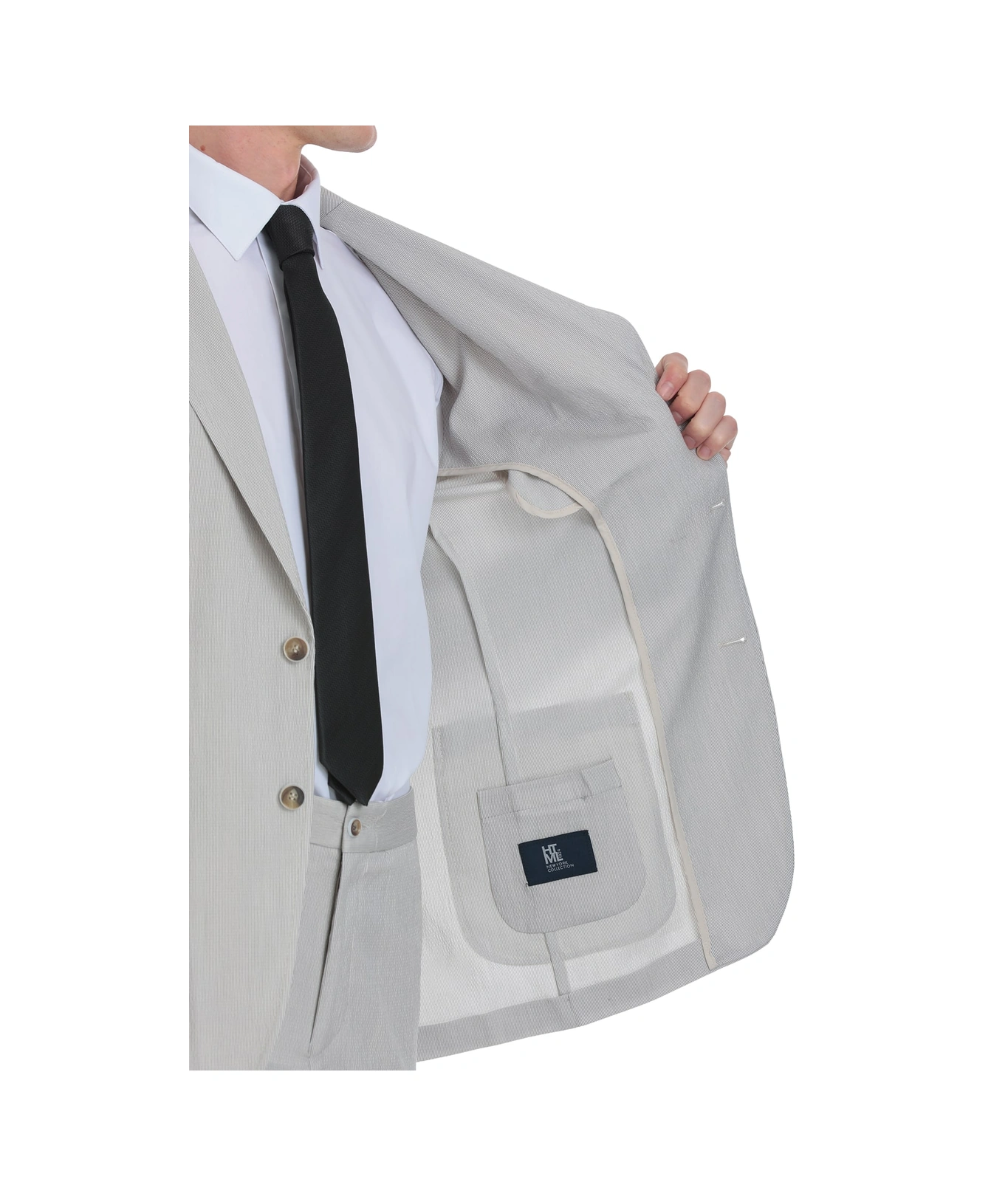 Hatemoğlu Vizon Comfort Fit Mono Yaka Casual Takım Elbise Vizon