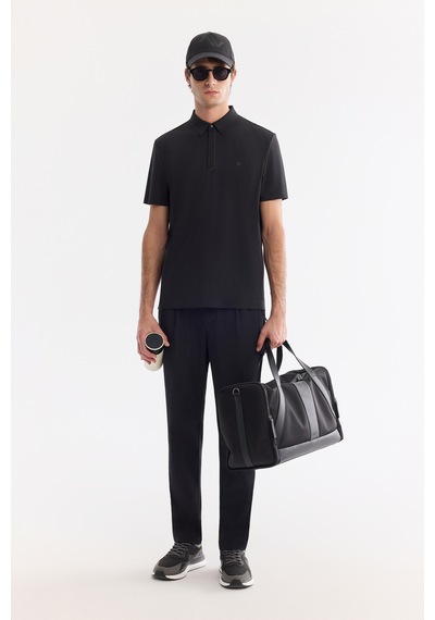 Avva Erkek Siyah Kıvrılmaz Polo Yaka Kırışmaz Hızlı Kuruyan Teknik Kumaş Regular Fit T-shirt A61y1108 Avva Erkek Siyah Kıvrılmaz Polo Yaka Kırışmaz Hızlı Kuruyan Teknik Kumaş Regular Fit T-shirt A61y1108