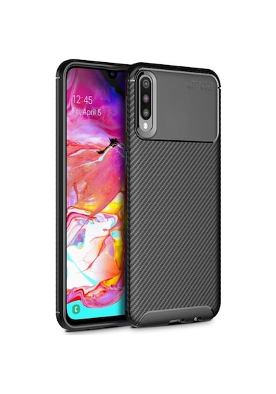 Samsung Galaxy Uyumlu A70 Karbon Görünüm Negro Silikon Kilif 545283881